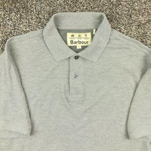 Barbour Polo Shirt Cotton Modal Heather Gray Mens XL